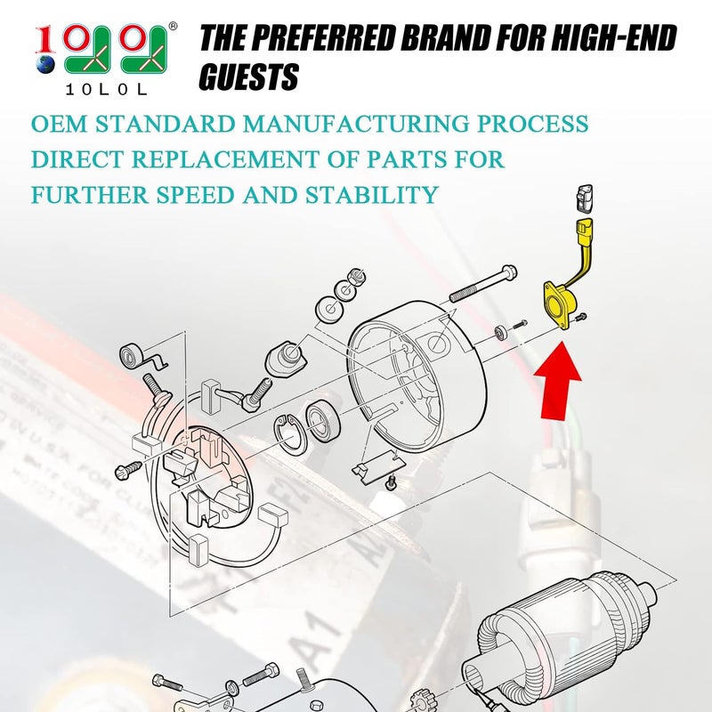 9.99WORLD MALL Golf Cart IQ Speed Sensor Deluxe Set Increased Stability & Speed for 48V Electric Golf Cart Club Car DS/Onward/Tempo/Precedent ADC - Image 2